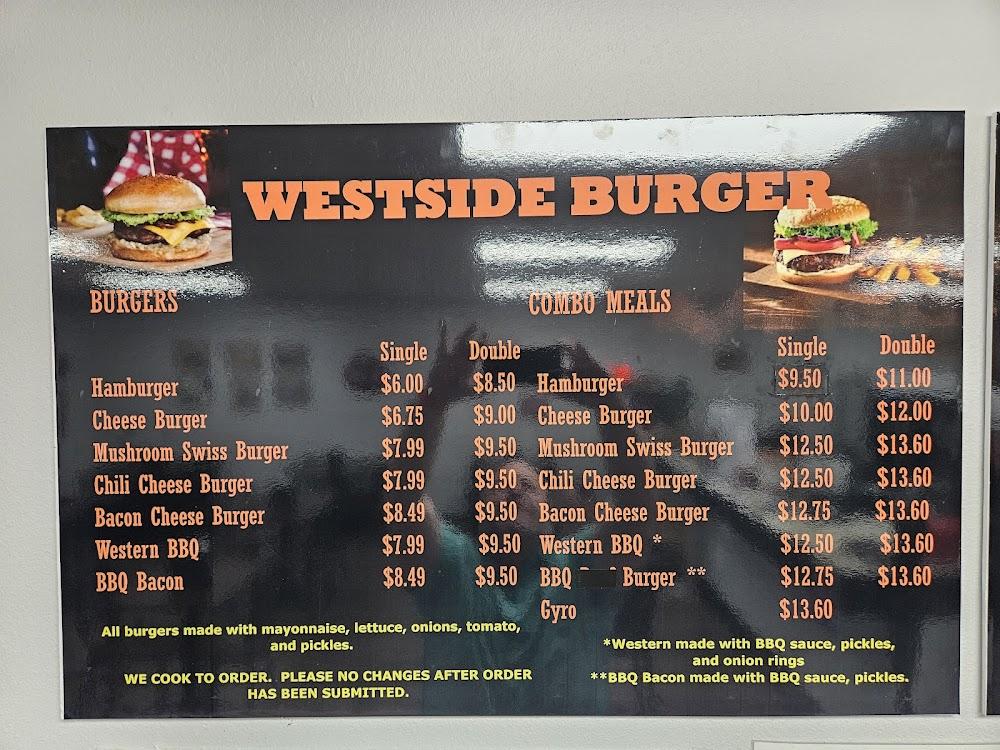 Westside Burger & Grill Menu image 1